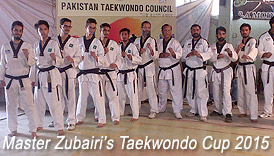 Prince Taekwondo Academy players at Master Zubairi Cup Taekwondo Championship 2015