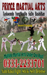 Best martial arts training in karachi, Nunchaku, Sword, Lathi, Bostaff, Karate SuDo, BushiBan, WTF Taekwondo, ITF Taekwondo, Wushu kungfu, Master Suqrat Farooqi Multiple martial arts under one roof. Nunchaku fight training first time in pakistan
