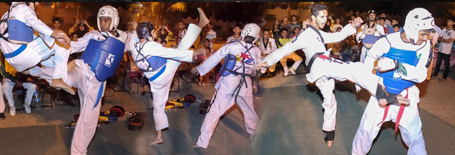 Taekwondo Sparring Training at Prince Taekwondo Academy North-Nazimabad Karachi, National Taekwondo Championship Karachi organizing committee