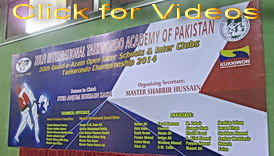 Prince Taekwondo Academy team sparring video at Quaid-e-Azam open taekwondo championship 2014