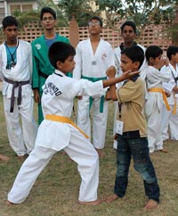yongmoodo hand attacking blocking techniques at Summer Camp Yongmoodo Pakistan