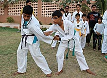 Yongmoodo locking technique at summer camp 2013 pakistan