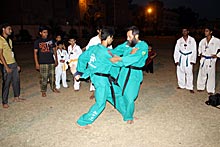 Yongmoodo Middle Kick Block & Sweep Technique demonstrated at Yongmoodo Summer Camp