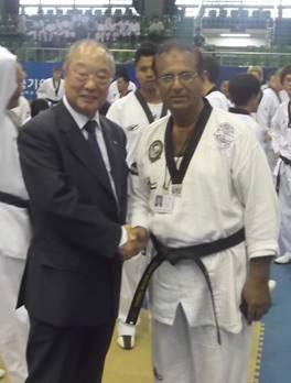 President PAKISTAN YONGMOODO FEDERATION Master Rizwan Zubairi Black Belt 7 DAN Hapkido, Taekwondo, Yong Moo Do with Kukkiwon President in Korea